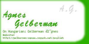 agnes gelberman business card